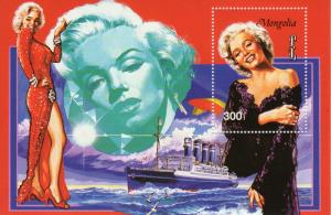 Mongolia 1995 Sc#2226 Marilyn Monroe/Ships S/S (1) MNH