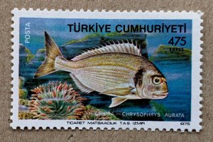 Turkey 1975 475k Fish, MNH. Scott 2021, CV $6.00
