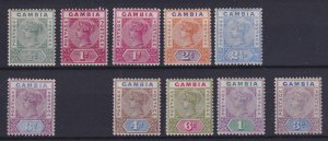 GAMBIA 1898-1902 Group of ten mint values - 34691