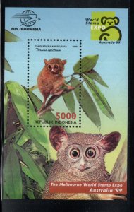 Indonesia Scott 1831 Unused MNH** Tarsius Spectrum Mini souvenir sheet