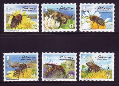 Alderney Sc 338-43 2009 Bees stamp set mint NH