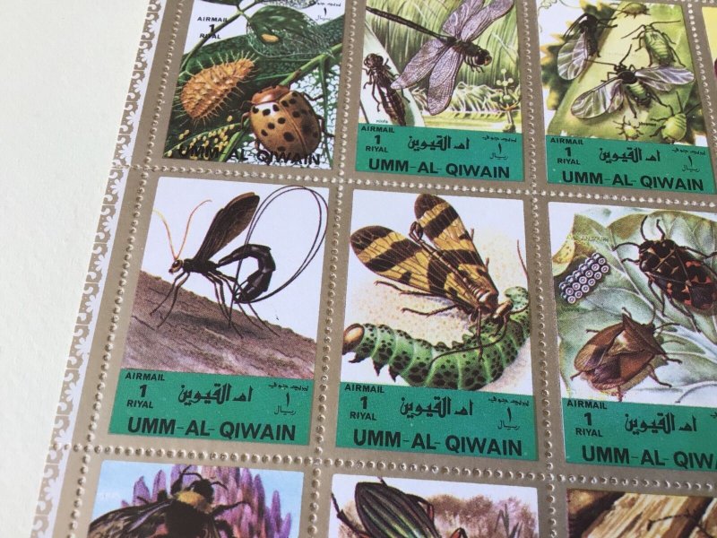 Umm Al Qiwain  insects  mint never hinged stamps sheet Ref 55158