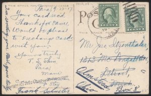 Hawaii USA 1917 PAIA Used Postcard Territory Territorial Cover 109061