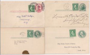 WAR TAX on postal cards incl SCARCE #UX24 w WAR SAVINGS mention UY7 UX27 Nice!