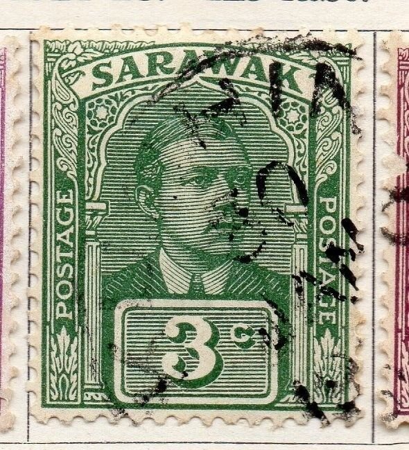 Sarawak 1921-23 Early Issue Fine Used 3c. 050870