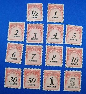 UNITED STATES -1959 - SCOTT # J88-J104    MNH        (stp43)