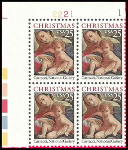 PCBstamps   US #2427 PB $1.00(4x25c)Christmas Madonna, MNH, (PB-1a)