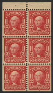 MALACK 319g VF+ OG NH, booklet pane of 6, minor glaz..MORE.. g8778