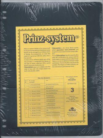 Prinz (Hagner-style) Single-side B3 Stock Sheets 3 pocket (8½x11) Pack of 10