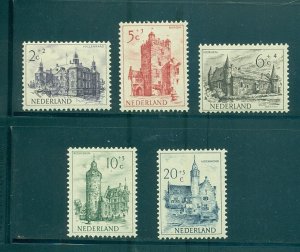 Netherlands - Sc# B224-8. 1951 Castles. MNH $20.55.