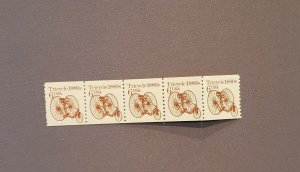 2126,  Tricycle, 1880s,  Coil Line of 4, Unused, No Gum, CV $2.00