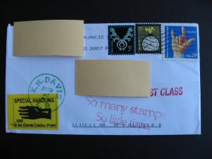 USA KM Davis local post glove stamp on postal 2007 cover