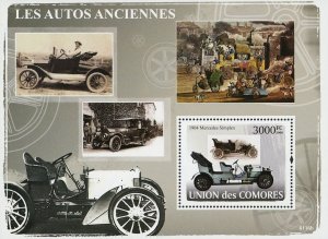 Antique Car 1904 Mercedes Simplex Transportation Souvenir Sheet MNH 