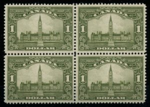?Georgeous #159 $1.00 Parliament block of 4 VF MNH Cat$3600+ Canada mint