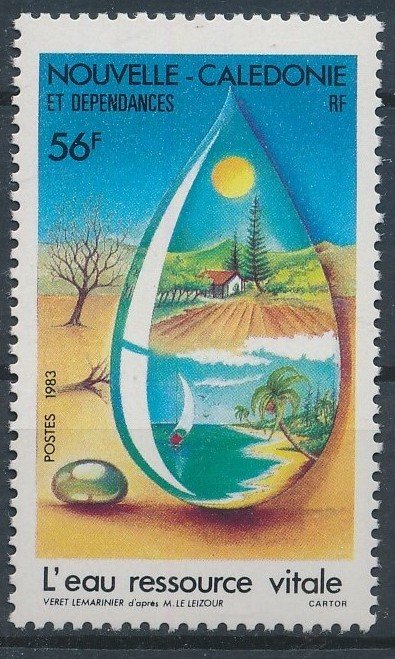 New Caledonia 1983 #492 MNH. Water, environment