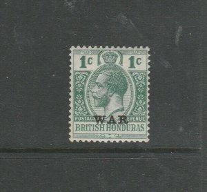 British Honduras 1917/18 War Opt, 1c WMK REVERSED MM SG 116ax