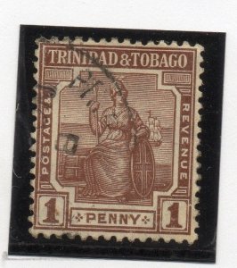 Trinidad & Tobago 1921 Early Issue Fine Used 1d. 033853