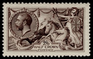 GB GV SG399, 2s 6d deep sepia-brown WATERLOW, LH MINT. Cat £400.