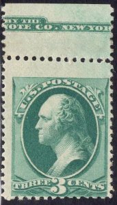 US Stamp Scott #158 Mint Hinged SCV $110 with Continental Bank Note Imprint Tab