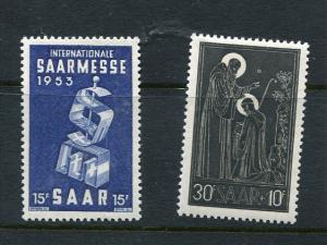 Germany SAAR 1953 Mi 341 and 347 MNH 4445