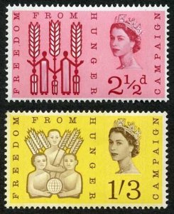 SG634p/5p 1963 Freedom From Hunger Phosphor Set U/M