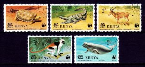 Kenya - Scott #89-93 - Used/CTO - Tiny crease #93 - SCV $7.55