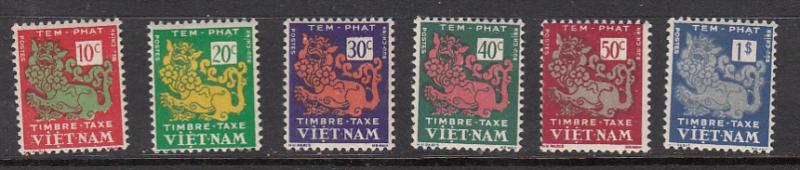 Viet Nam Sc# J1-6  1952 Postage Due set MH