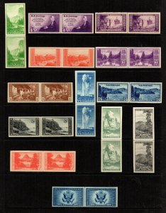 754-755, 756-765, 771 Farley Spec Printing Line pairs Mint, ngai, no hinge marks