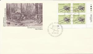 1987 Canada FDC Sc 1083 - Artifact - Hand-drawn Cart - PB LR