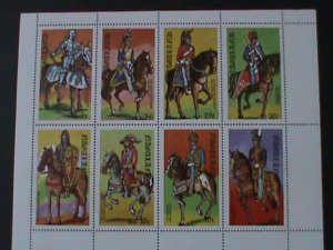 ​NAGALAND-WORLD ON HORSE SOLIDERS-MNH SHEET VF-EST.VALUE $12 LOWEREST PRICE