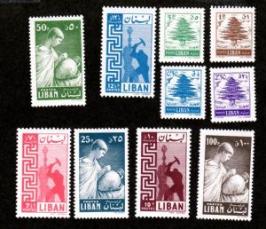 Lebanon # 315-324 Mint!