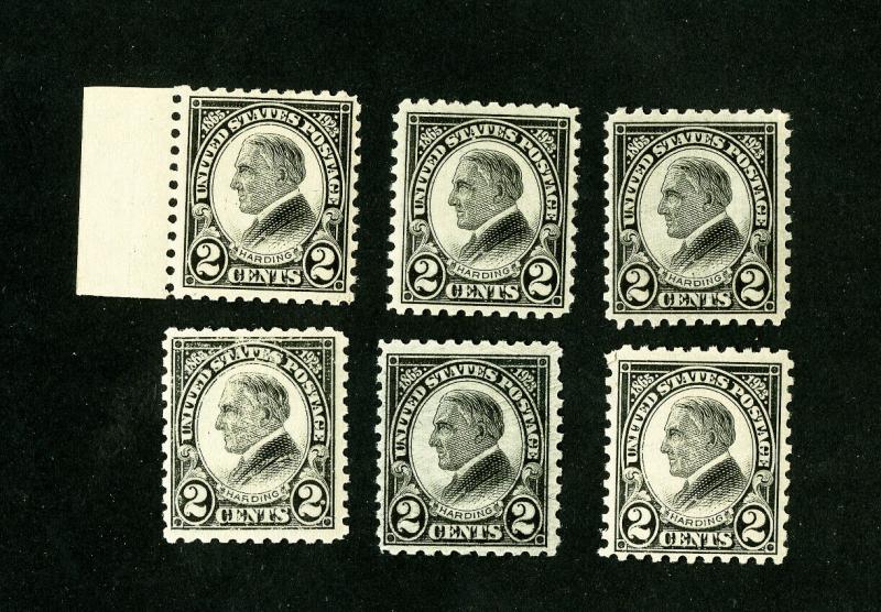 US Stamp # 612 VF Lot of 6 OG NH