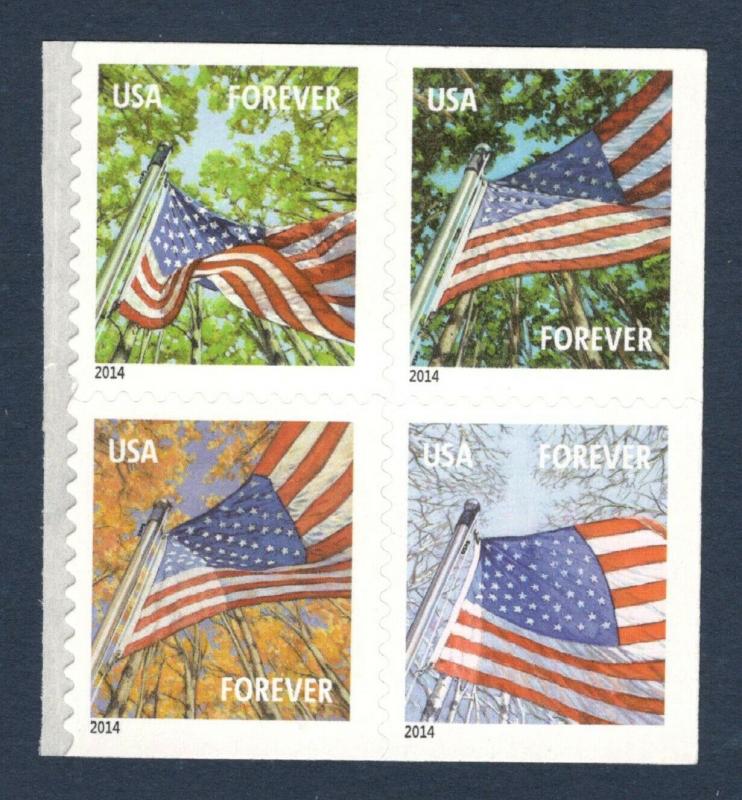 4782b-4785b Flags For All Seasons Block Of 4 (2014) Mint/nh FREE SHIPPING