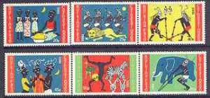 Burkina Faso 1986 Dodo Carnival perf set of 6 unmounted m...