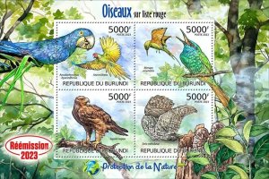 2024 04 - BURUNDI - BIRDS ON THE RED LIST       4V  complet set    MNH **