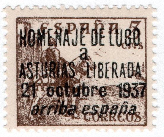 (I.B) Spain Postal : Civil War Overprint (Luga)