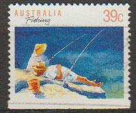 Australia SG 1179a FU - booklet stamp bottom imperf - per...