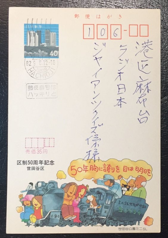 Japan (c1981) 40y Train Ride Postal Card (Used)