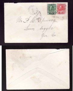 Canada-cover #13028 - 1c wartax+2c Admiral-Shag Harbour,NS sing