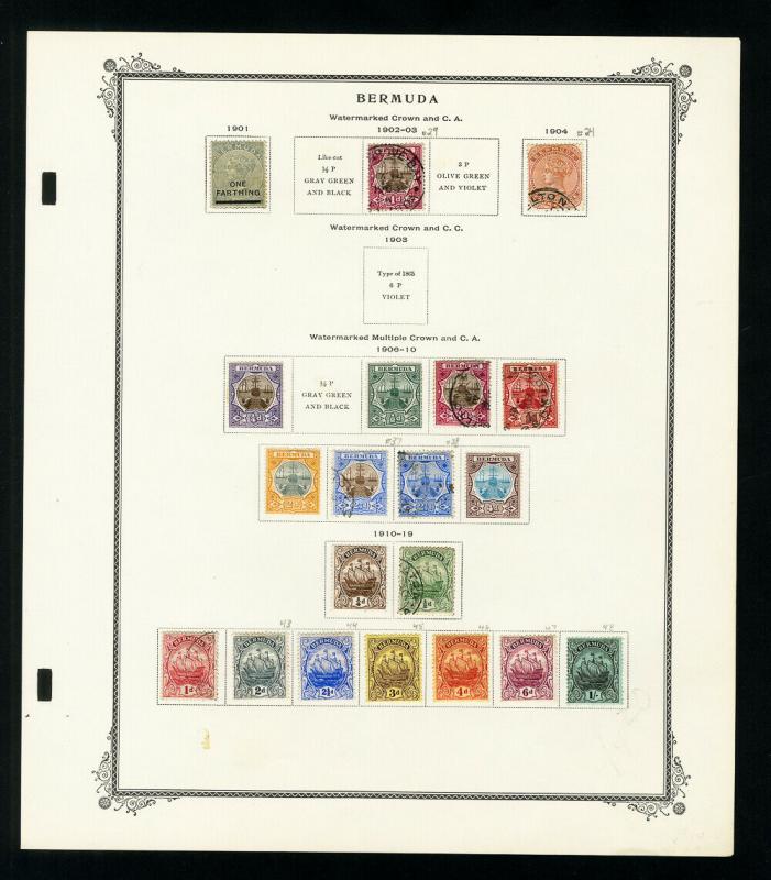 Bermuda 1810s to 1960s Stamp Collection