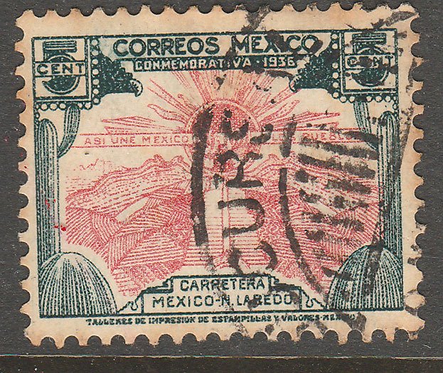 MEXICO 725, 5¢ HIGHWAY INAUGURATION. USED. F-VF. (577)