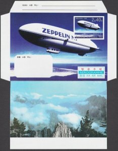 KOREA (Nth) Aerogramme 2002 aerogramme - ZEPPELIN...........................N331