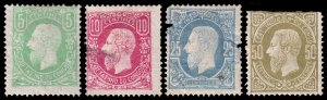 Belgian Congo Scott 1-4 (1886) Mint H F-G, CV $89.50 C