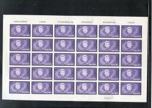 NIGERIA 1964 JOHN F. KENNEDY MEMORIAL IMPERFORATE SET OF THREE SHEETS MINT NH