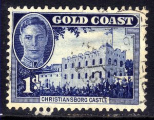 Gold Coast 1948 KGV1  1d Blue Used SG 136 ( A799 )