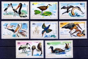 1975 Rwanda 711-718 Birds 7,50 €