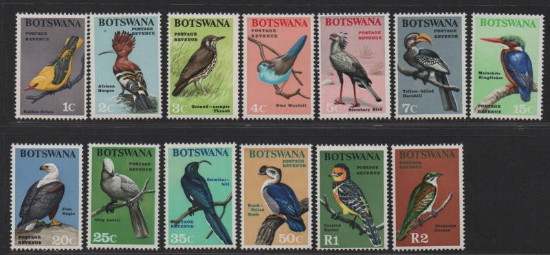 $Botswana Sc#19-32 M/NH/VF, part set, ex. 25, birds, Cv. $58.05