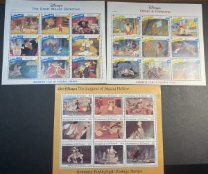 ST.VINCENT/GRENADINES # 986-988-MINT NH--COMPLETE SET OF SHEETS OF 9--1992