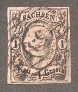 Saxony Scott 10 UHR - 1855 1ng King John I - SCV $8.00