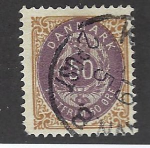 Denmark SC#33 Used F-VF SCV$37.50...Worth a Close Look!